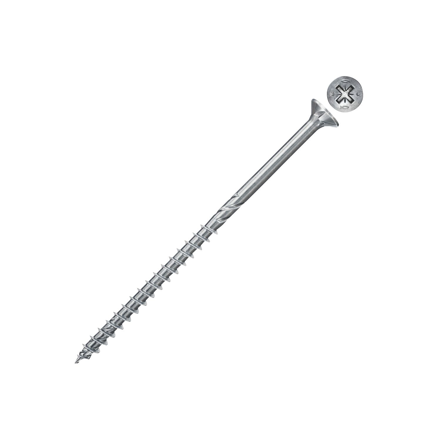 Fischer Power-Fast PZ Double-Countersunk Self Drilling Screws 5mm x 80mm 100 Pack (69507)