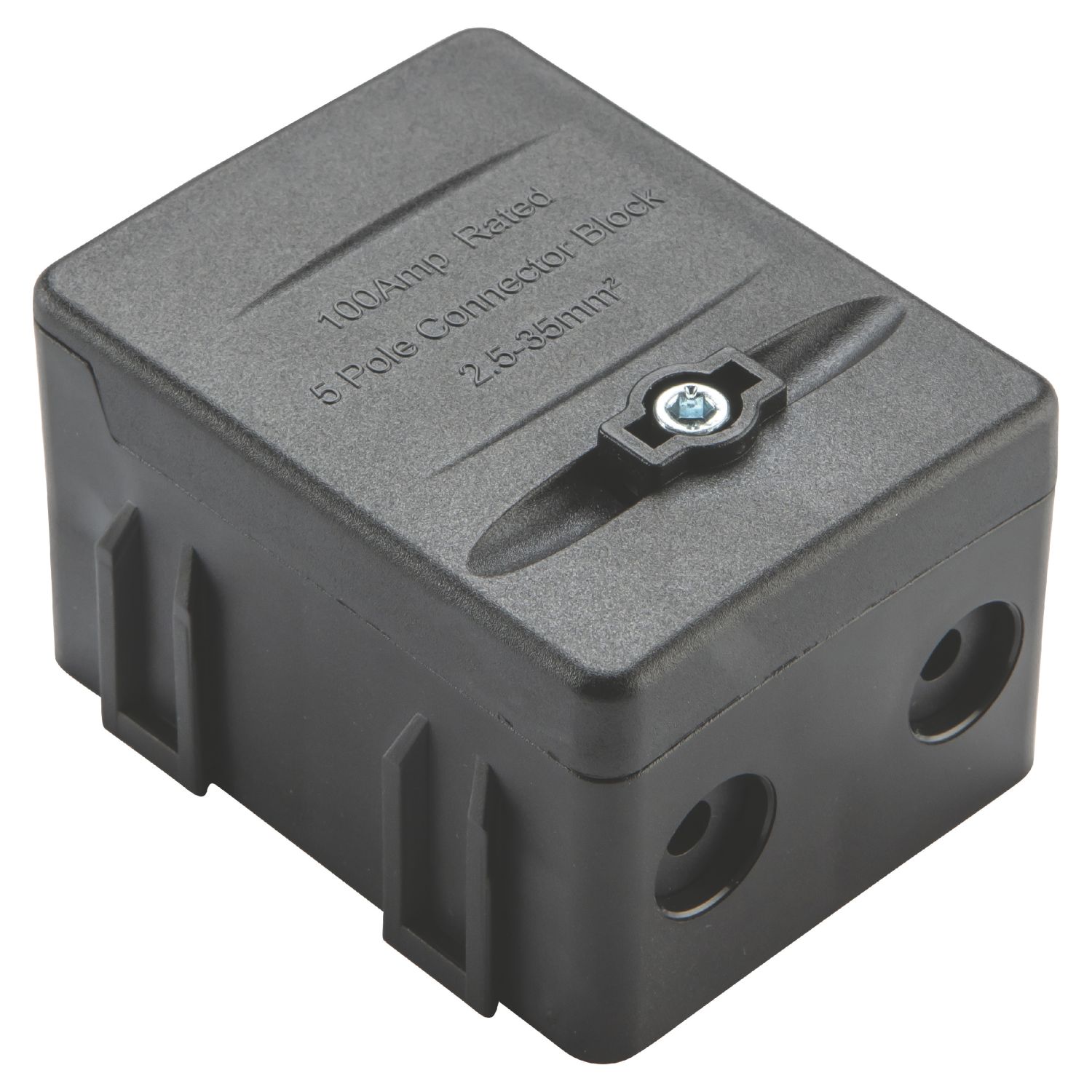 Knightsbridge 100A Single Pole Connector Block (Black) (695AM)