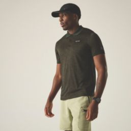 Regatta Remex II Polo Shirt Dark Khaki Small 37.7" Chest