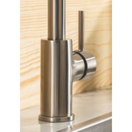 Streame by Abode Nico Swan Single Lever Mono Mixer Brushed Nickel