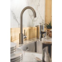 Streame by Abode Nico Swan Single Lever Mono Mixer Brushed Nickel