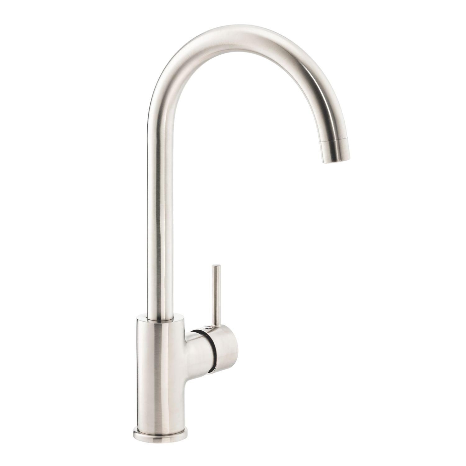 Streame by Abode Nico Swan Single Lever Mono Mixer Brushed Nickel (695JM)