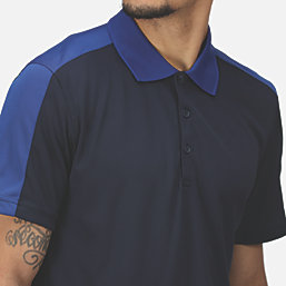 Regatta Contrast Coolweave Polo Shirt Navy / New Royal Large 46" Chest