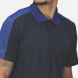 Regatta Contrast Coolweave Polo Shirt Navy/New Royal Large 46" Chest