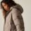 Regatta Eloria Womens Hooded Long Quilted Coat Mocha - 4S8 Size 10