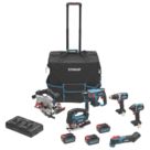 Refurb Erbauer E18-6KA 18V 3 x 4.0Ah Li-Ion EXT Brushless Cordless 6 Piece Kit