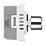 British General Nexus Grid 2-Way LED Grid Dimmer Switch Polished Chrome with Colour-Matched Inserts