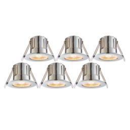 Saxby CosmosEco V3 Fixed  Fire Rated LED Recessed Downlights Chrome 6W 500lm 6 Pack