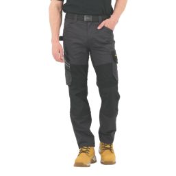 Site Evenson Multi-Pocket Stretch Trousers Grey/Black 34" W 32" L