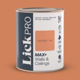 LickPro Max+ 1Ltr Orange 04 Matt Emulsion  Paint