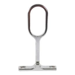 Essentials Oval Rail Centre Bracket Polished Chrome 30mm