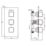 ETAL Veda Concealed 3 Outlets Thermostatic Chrome Shower Valve With Diverter