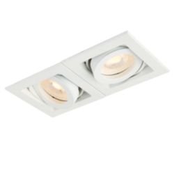 Saxby Xeno Swivel & Tilt Rectangular Recessed Downlight Matt White