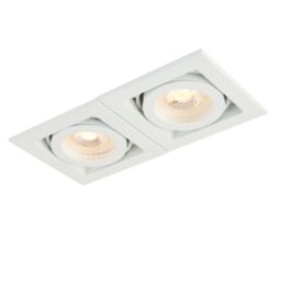Saxby Xeno Swivel & Tilt Rectangular Recessed Downlight Matt White