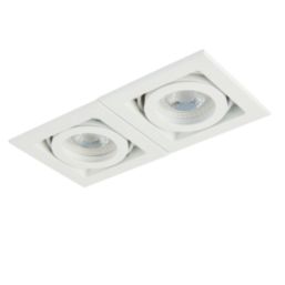 Saxby Xeno Swivel & Tilt Rectangular Recessed Downlight Matt White