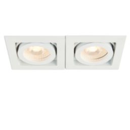 Saxby Xeno Swivel & Tilt Rectangular Recessed Downlight Matt White