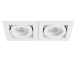 Saxby Xeno Swivel & Tilt Rectangular Recessed Downlight Matt White