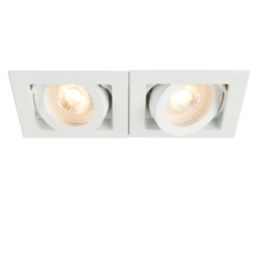 Saxby Xeno Swivel & Tilt Rectangular Recessed Downlight Matt White