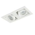 Saxby Xeno Swivel & Tilt Rectangular Recessed Downlight Matt White