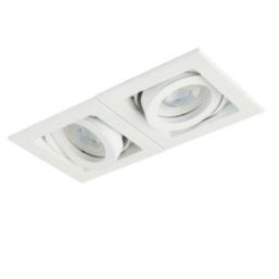 Saxby Xeno Swivel & Tilt Rectangular Recessed Downlight Matt White