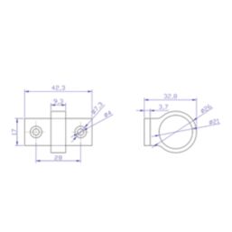 Smith & Locke Sash Window Handles Polished Chrome 42mm x 33mm 10 Pack