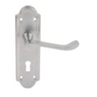 Smith & Locke Sherborne Lock Door Handles Pair Satin Chrome