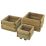 Forest Kendal Square Planter Set Natural Wood 500mm x 500mm x 330mm 3 Pieces