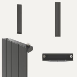 Flomasta  1800mm x 288mm 2133BTU Matt Charcoal Vertical Designer Radiator