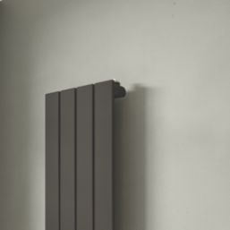 Flomasta  1800mm x 288mm 2133BTU Matt Charcoal Vertical Designer Radiator