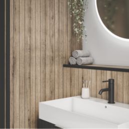 Fibo Scandi Wet Wall Panelling Slats Pure Oak 2400mm x 600mm x 10.2mm