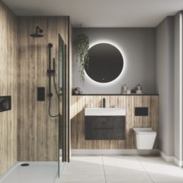 Fibo Scandi Wet Wall Panelling Slats Pure Oak 2400mm x 600mm x 10.2mm