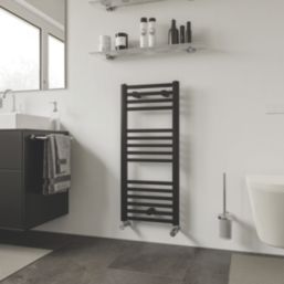 Ximax 922mm x 400mm 1014BTU Black Flat Designer Towel Radiator