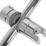 Croydex  Riser Rail Slider Chrome 120mm