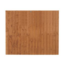 Forest Vertical Board Closeboard  Fence Panels Golden Brown 6' x 5' Pack of 5