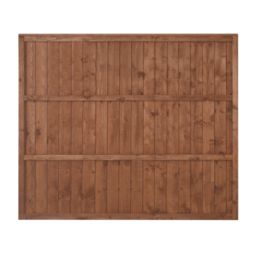 Forest Vertical Board Closeboard  Fence Panels Golden Brown 6' x 5' Pack of 5