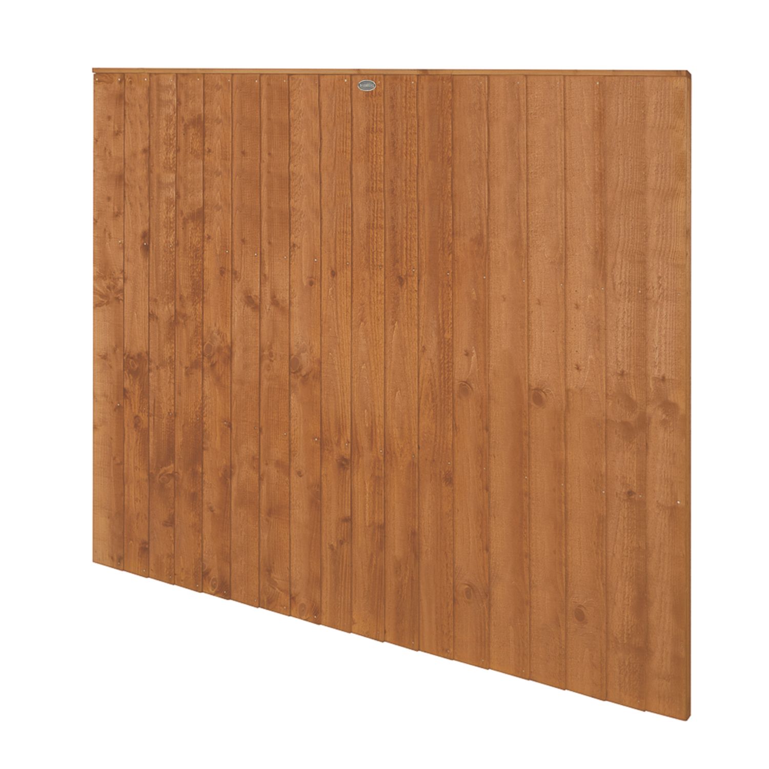 Forest Vertical Board Closeboard Fence Panels Golden Brown 6' x 5' Pack of 5 (696FL)