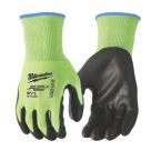 Milwaukee Hi-Vis Cut Level 2/B Gloves Fluorescent Yellow X Large