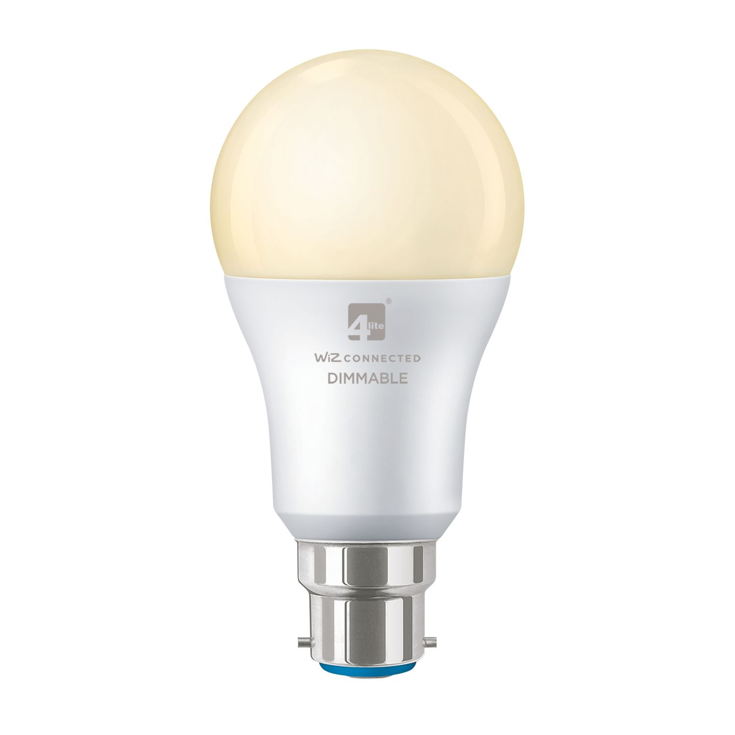 4lite B22 A60 LED Smart Light Bulb 8W 800lm 2 Pack (696GR)