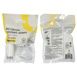 Flomasta  Plastic Push-Fit Equal 90° Stem Elbow 22mm