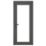 Crystal  Fully Glazed 1-Clear Light Right-Handed Anthracite Grey uPVC Back Door 2090mm x 920mm