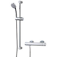 Swirl CoolTouch Rear-Fed Exposed Chrome Thermostatic Mixer Shower