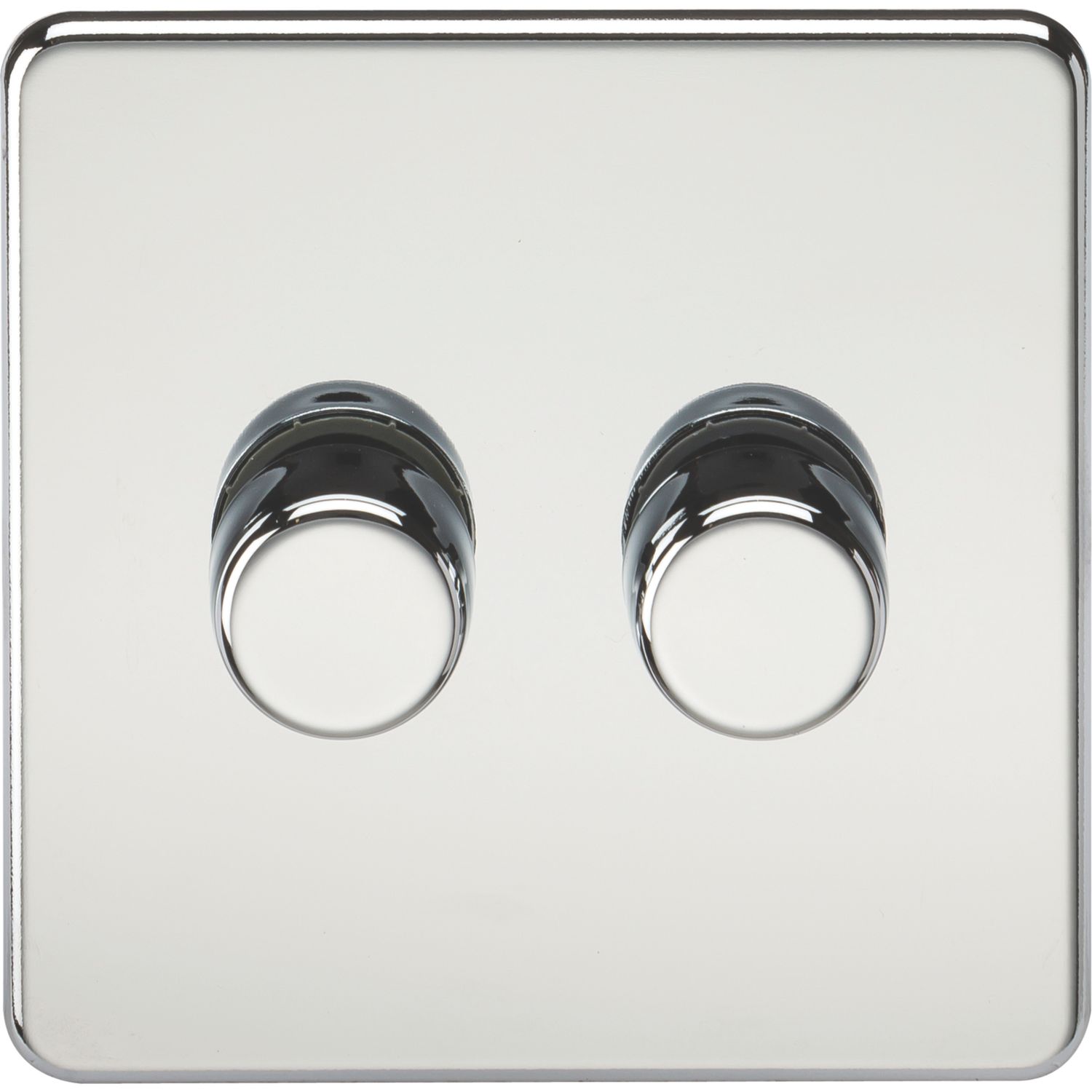 Knightsbridge 2-Gang 2-Way LED Intelligent Dimmer Switch Polished Chrome (696PY)