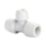 Hep2O  Plastic Push-Fit Reducing Keyless Tee 15mm x 15mm x 10mm