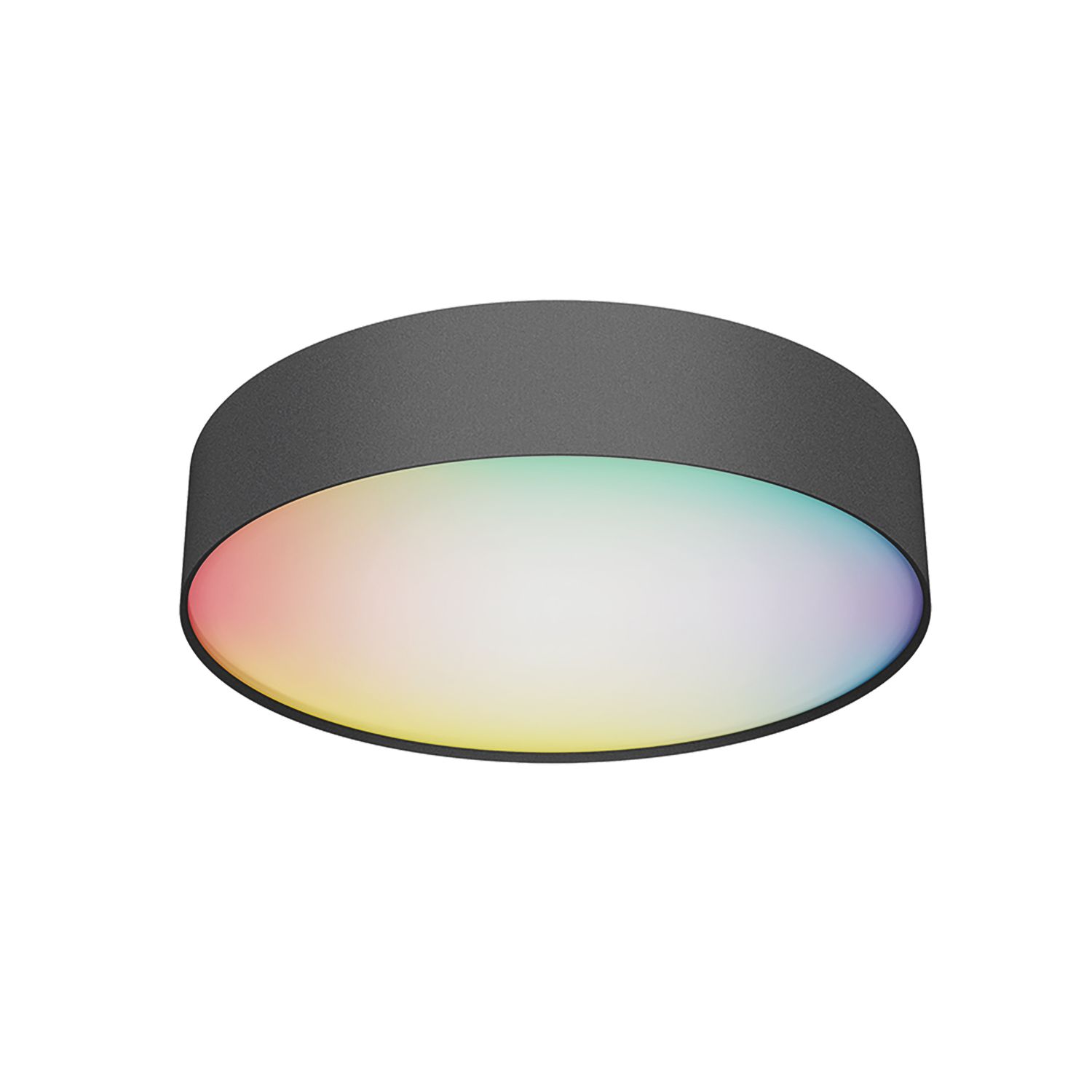 Calex RGB & White LED Smart Fabric Ceiling Light Black 16W 750lm (696RT)