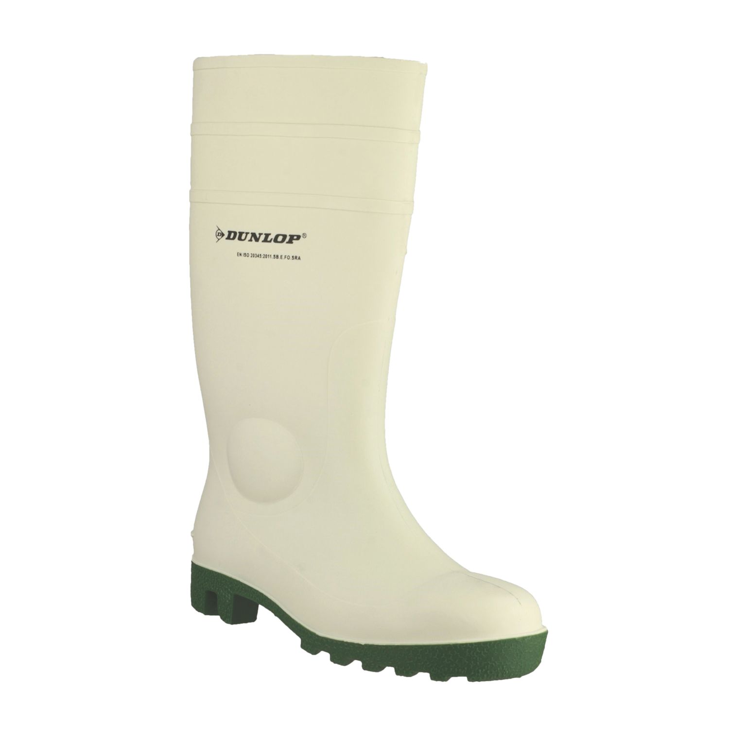 Dunlop Protomastor Size 11 White Steel Toe Cap Safety Wellies (696VW)