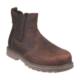 Amblers FS165 Size 10.5 Brown Steel Toe Cap Safety Dealer Boots Screwfix