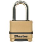 Master Lock Excell Weatherproof  Combination  Padlock Brass 56mm