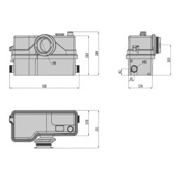 Flomasta  Macerator Light Commercial  800W 220-240V