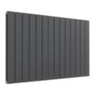 Reina Flat Double 600mm x 1032mm 3591BTU Anthracite Horizontal Designer Radiator
