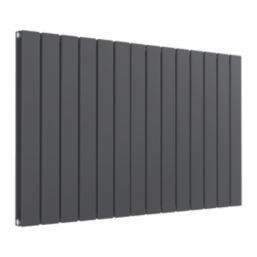 Reina Flat Double 600mm x 1032mm 3591BTU Anthracite Horizontal Designer Radiator